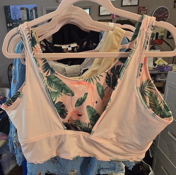 2X NWT OLD NAVY Bikini Top ONLY 19.5-24"Ptp 17.5-23"Band Removable Bra P… - Picture 6 of 11